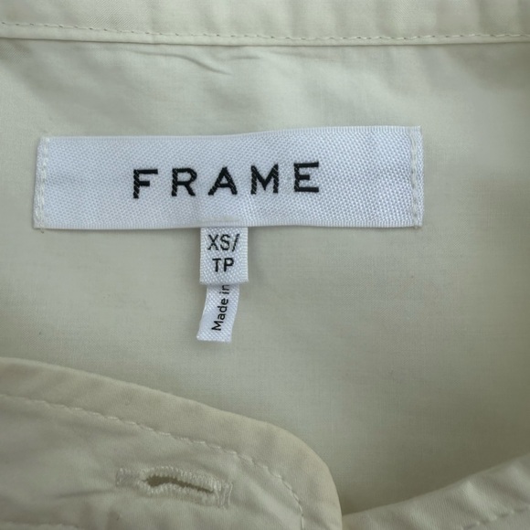 Frame Denim Women's White Puff Sleeve Blouse - Picture 9 of 11